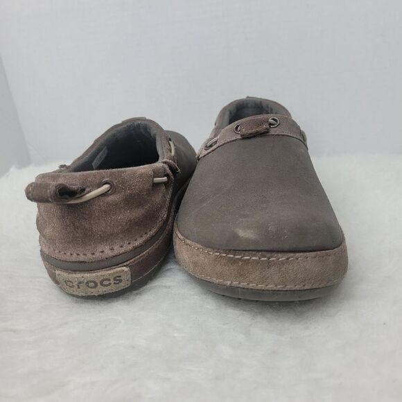 Crocs Surrey Suede Slip On Clog Shoes Size 8 - Picture 8 of 10